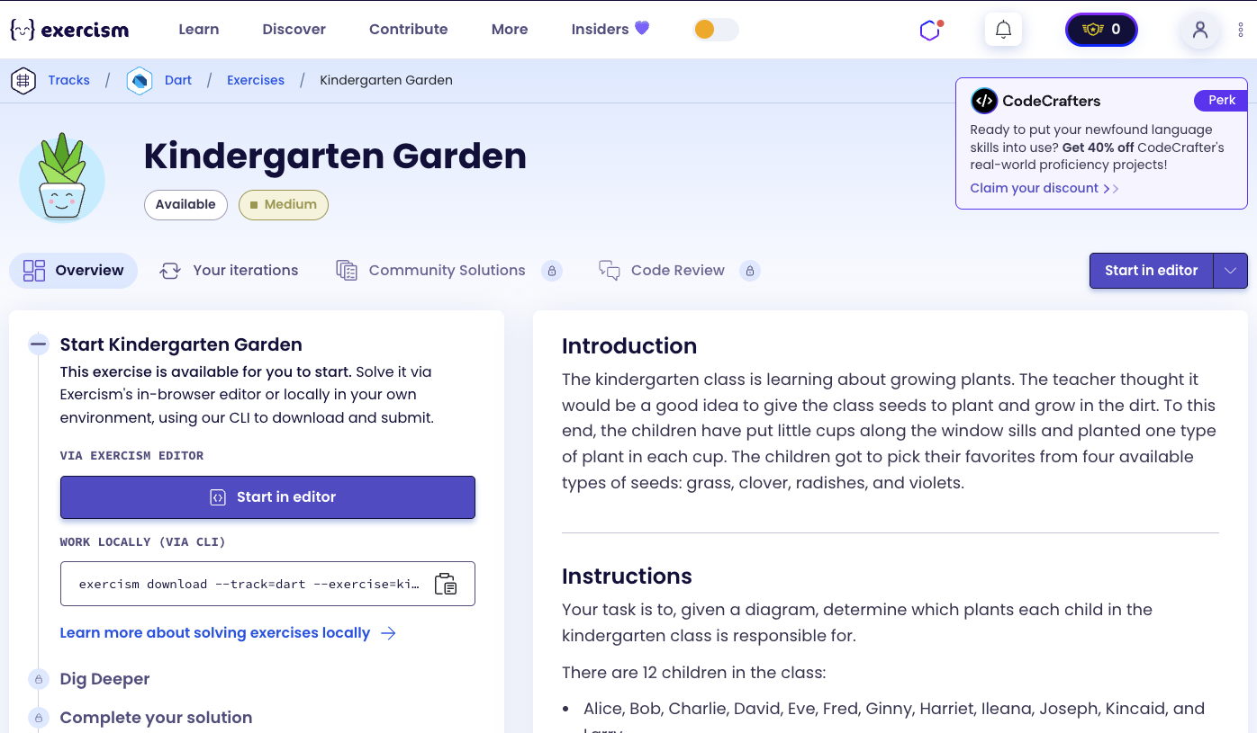 Kindergarten Garden Exercise