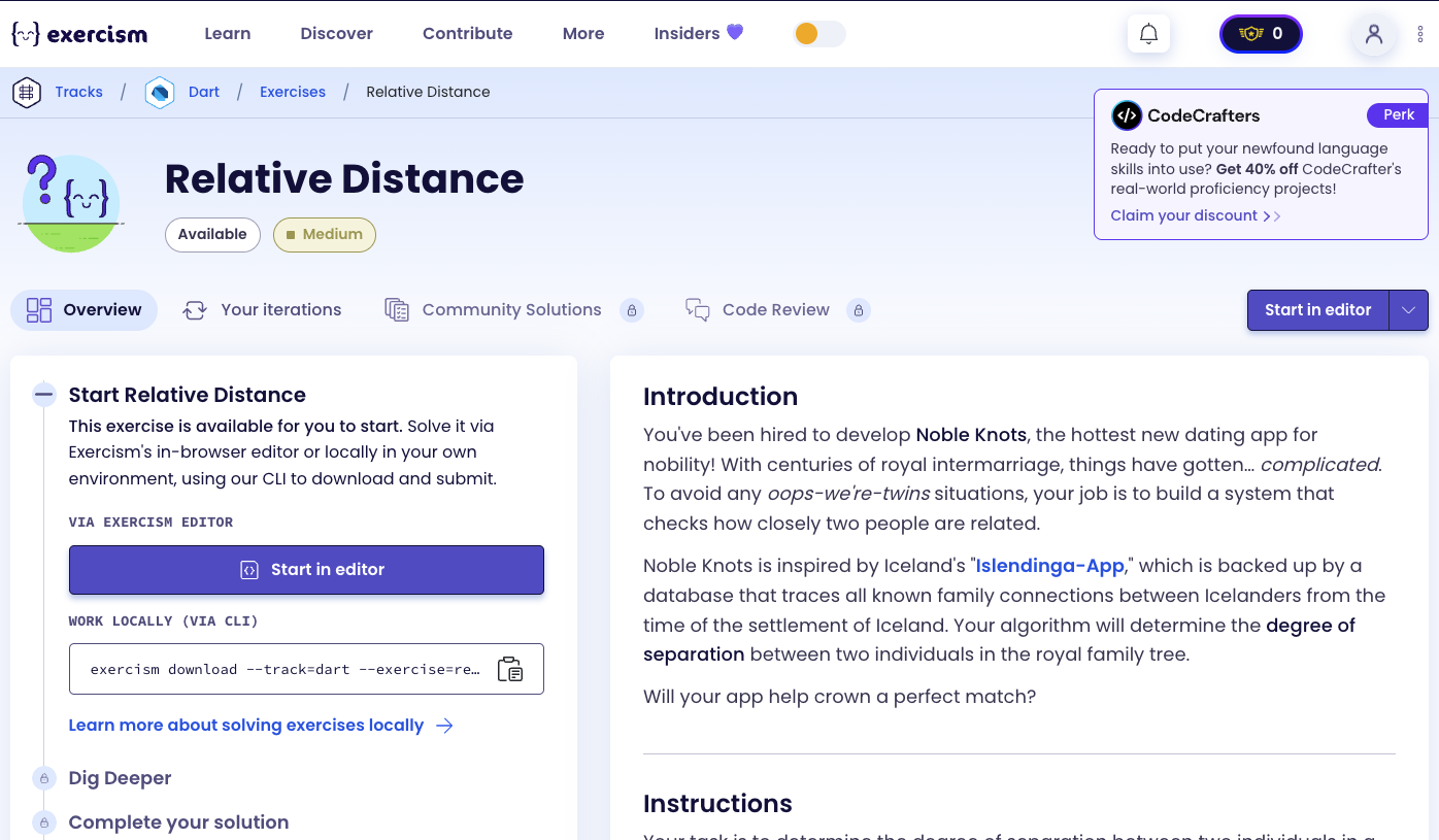 Relative Distance Exercise