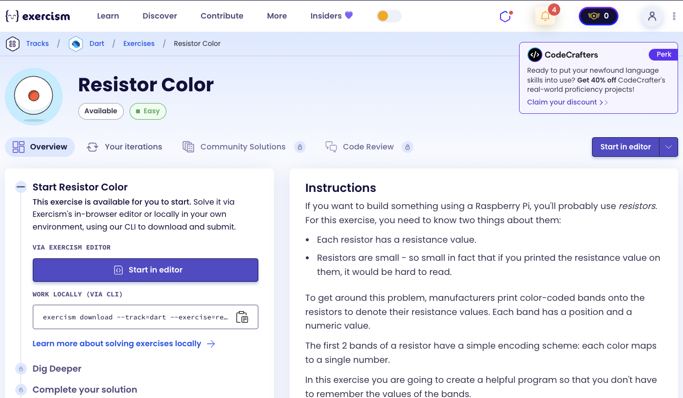 Resistor Color Exercise
