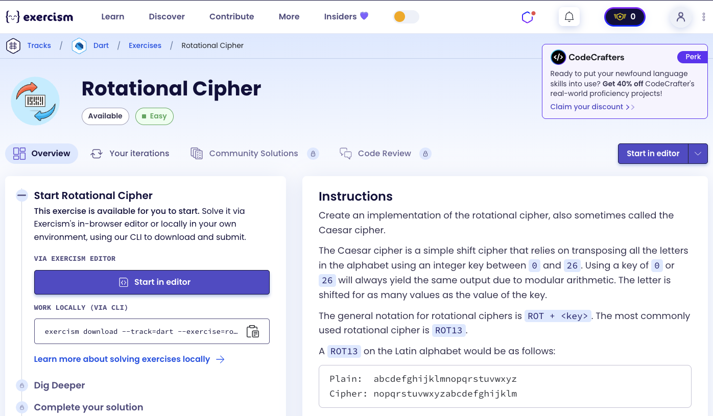 Rotational Cipher Exercise